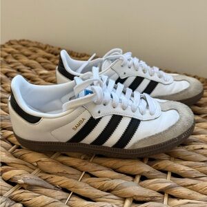 Adidas Samba White and Black Sneakers